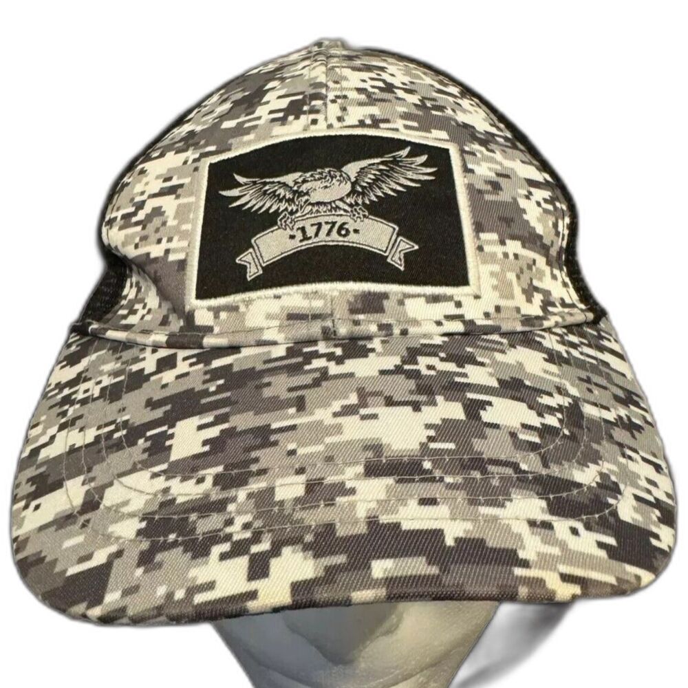 SOL Summer Shade 1776 Eagle Patch Digital Camo Trucker Hat Snapback Cap OSFM
